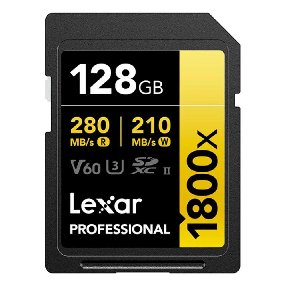 Memória Lexar SD 128GB Gold 280/210Mbs 1800X