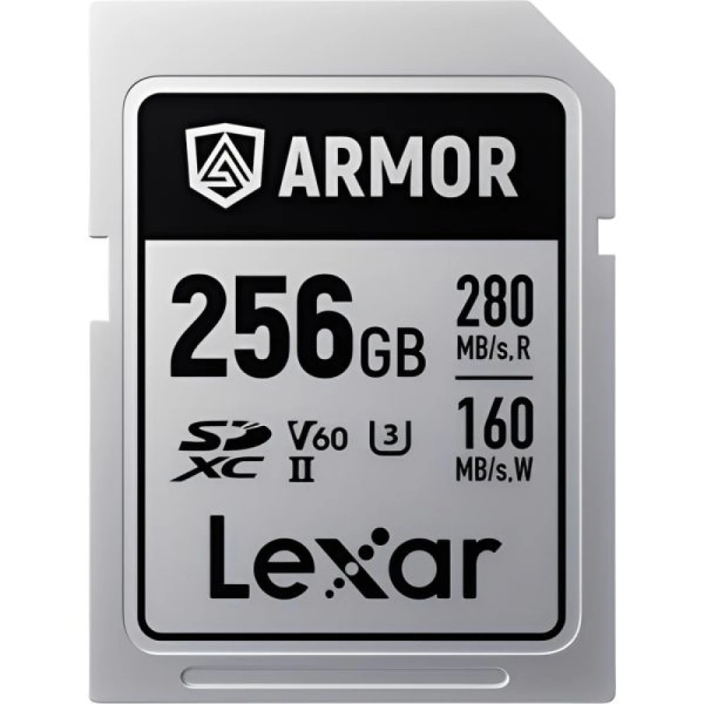 Memória Lexar SD 256GB Armor Silver 280/120Mbs V60