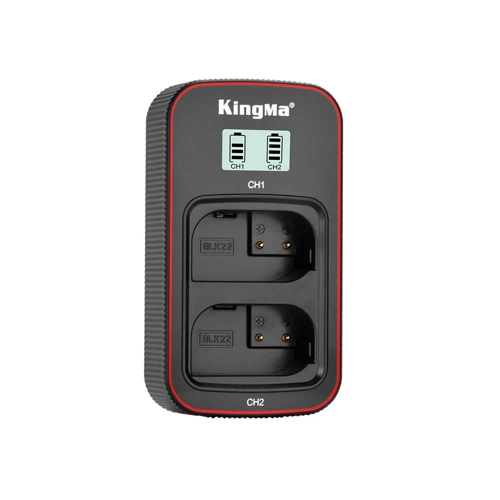 Carregador KingMa LCD USB Duplo DMW-BLK22 Panasonic