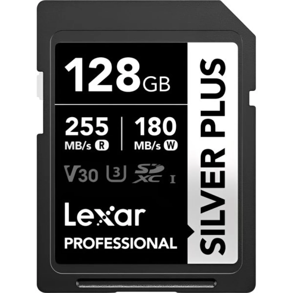 Cartão de Memória SD Lexar Silver Plus 128 GB 255-180 MB/s C10 U3 V30 UHS-I