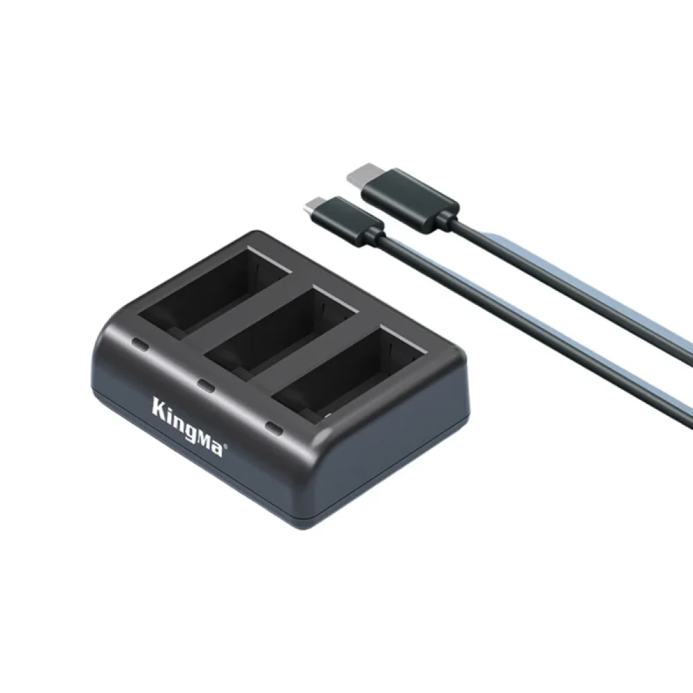 Carregador KingMa USB Triplo BM067 para GoPro Hero 13