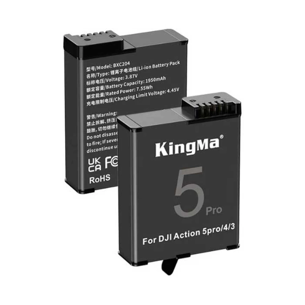 Bateria KingMa BCX204 para DJI Osmo Action 3, 4, 5 e 6