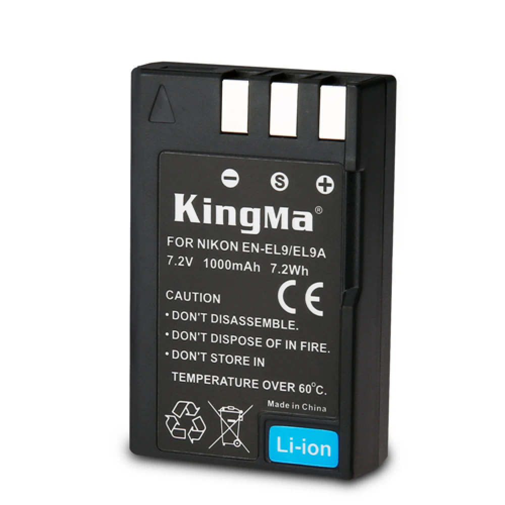 Bateria KingMa EN-EL9 1000mAh para Câmeras Nikon
