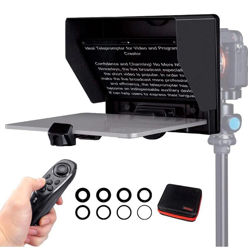 Teleprompter Feelworld TP10 P/Celulal, Câmera, Tablet