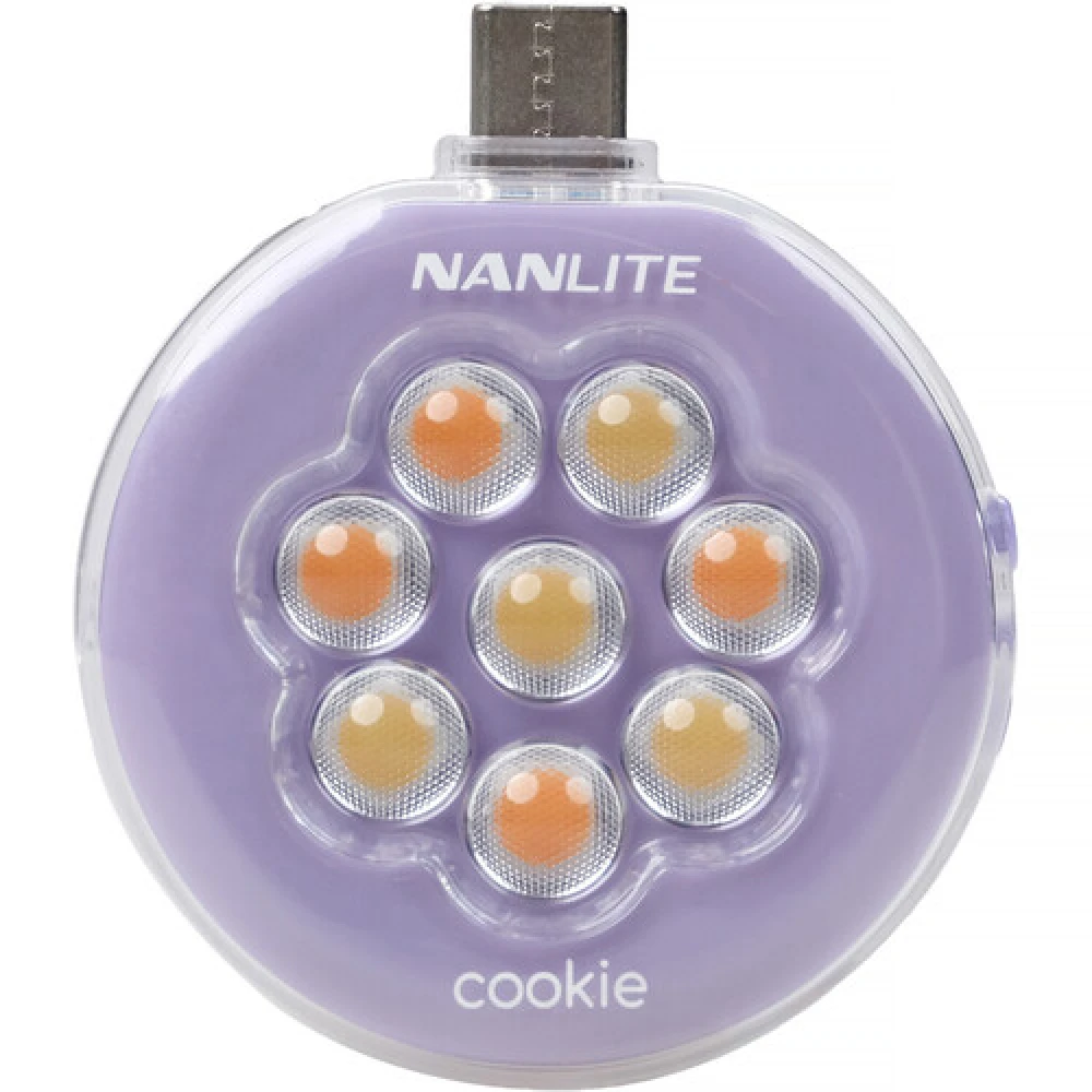 Led Nanlite Cookie USB-C Redondo Lavander