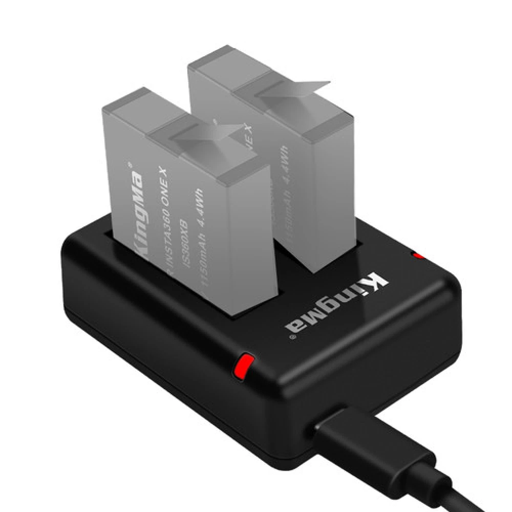 Carregador KingMa USB Duplo BM054 para Insta360 One X