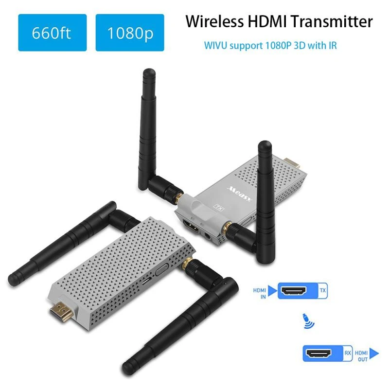 TRANSMISSOR WIRELESS HDMI MEASY 656 200M