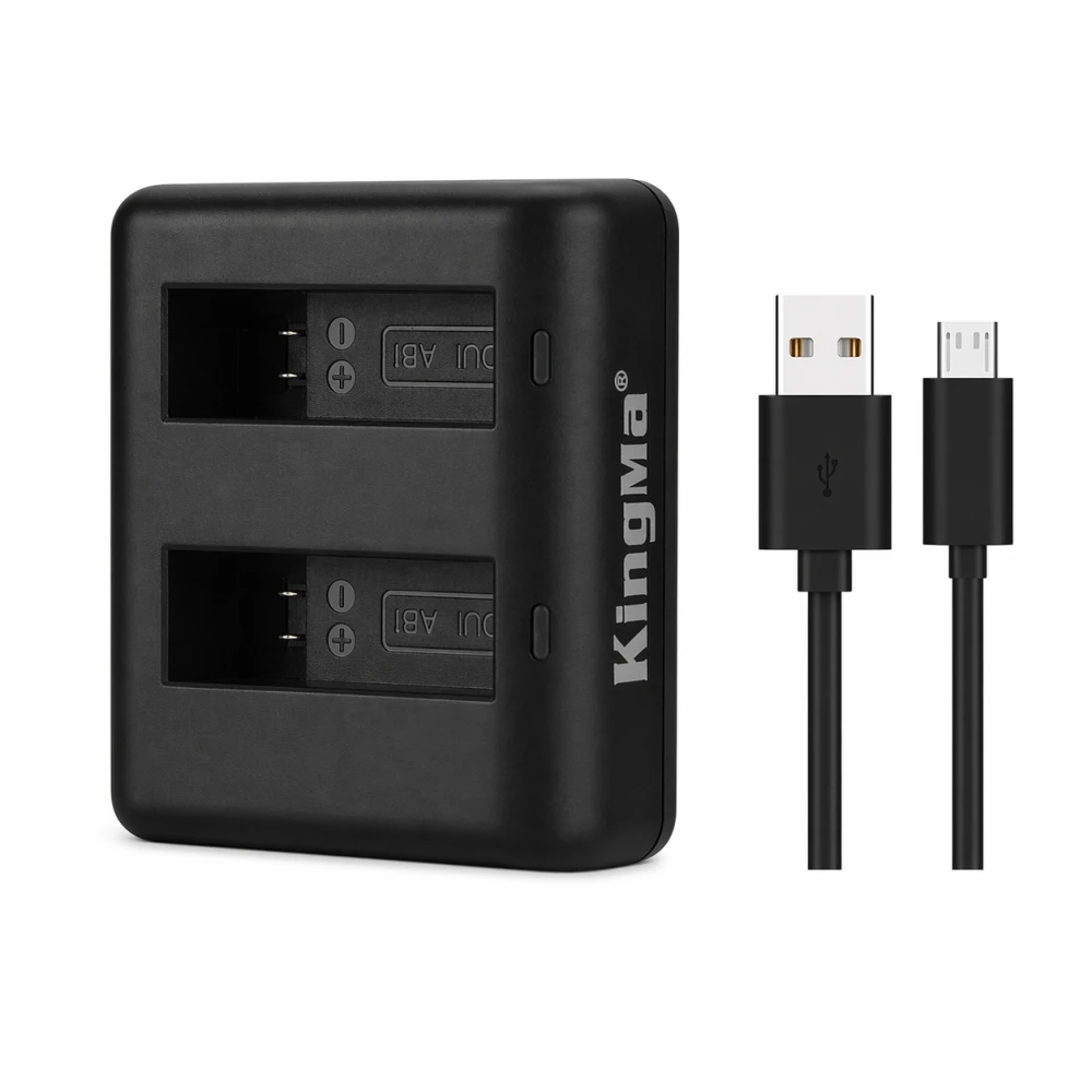 Carregador KingMa USB Duplo BM068 para DJI Osmo Action 3 e 5